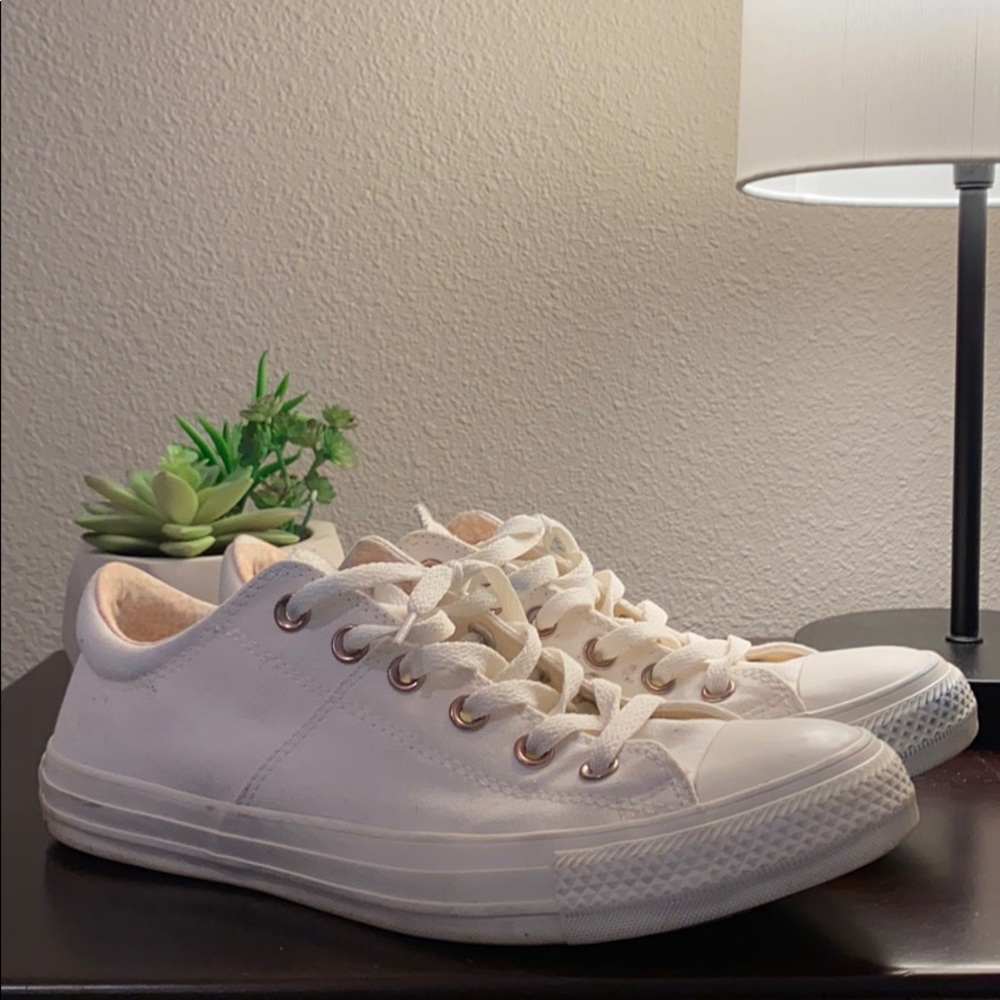 White and gold converse. Size 10 women’s